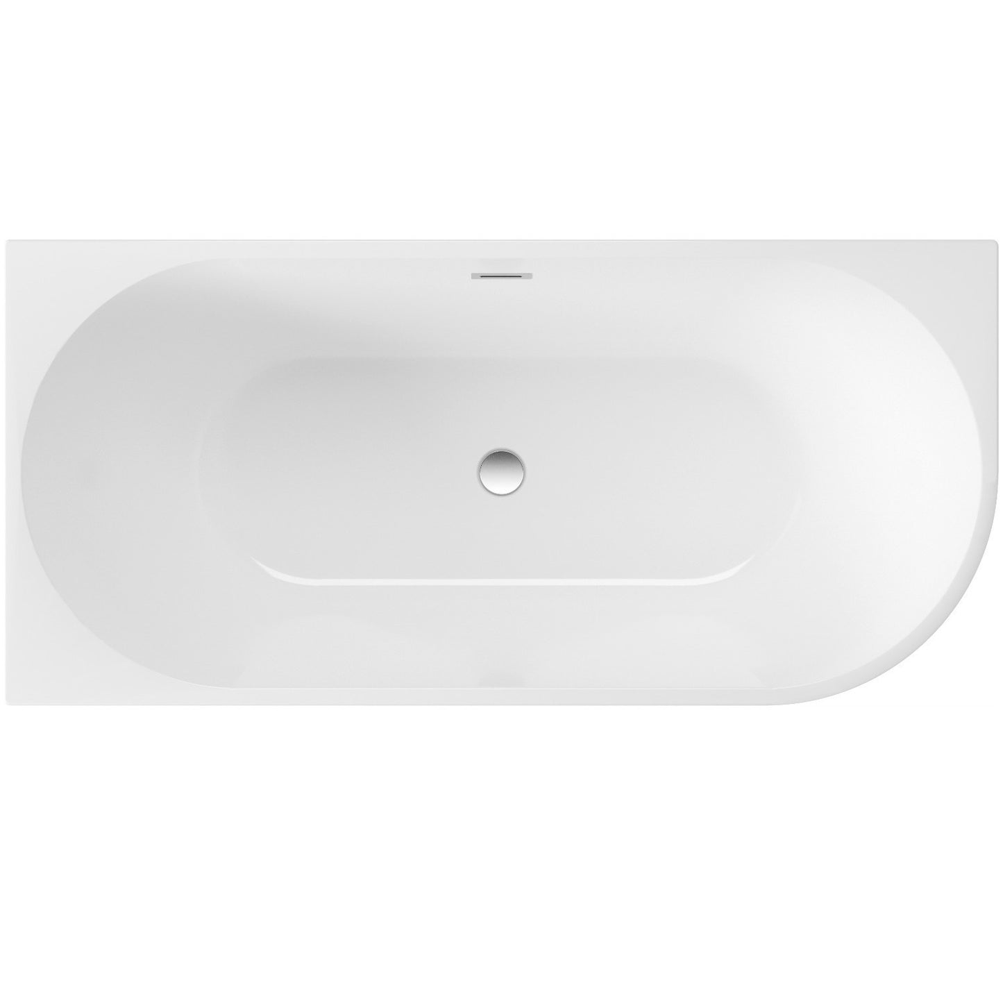 Deante SILIA Acryl-Badewanne Eck-/freistehend links 170 cm Weiß