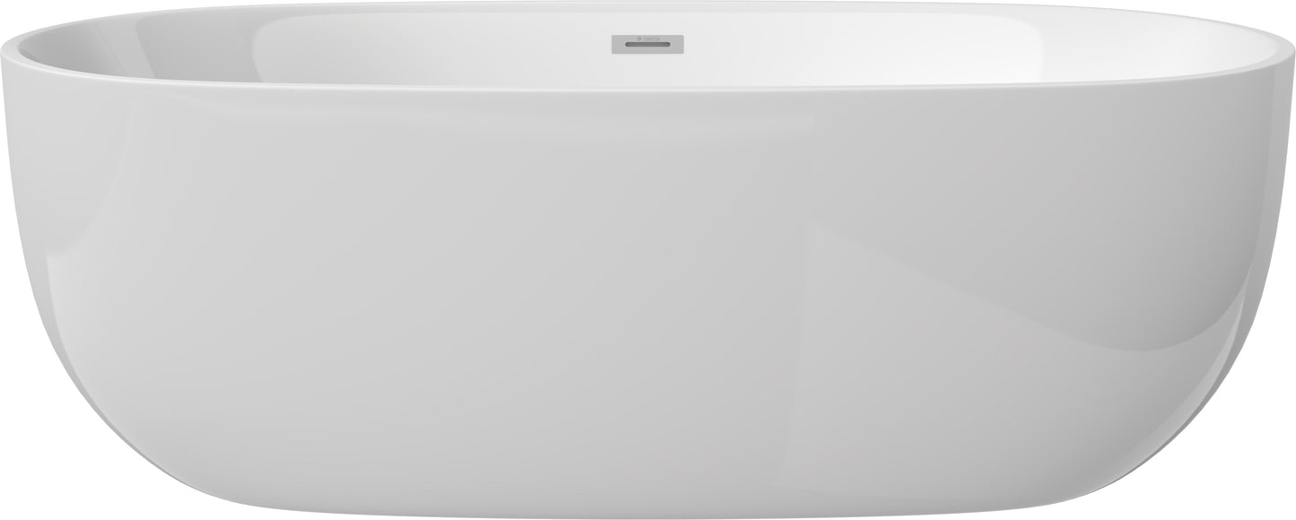 Deante ALPINIA Acryl-Badewanne freistehend oval 170 cm Weiß