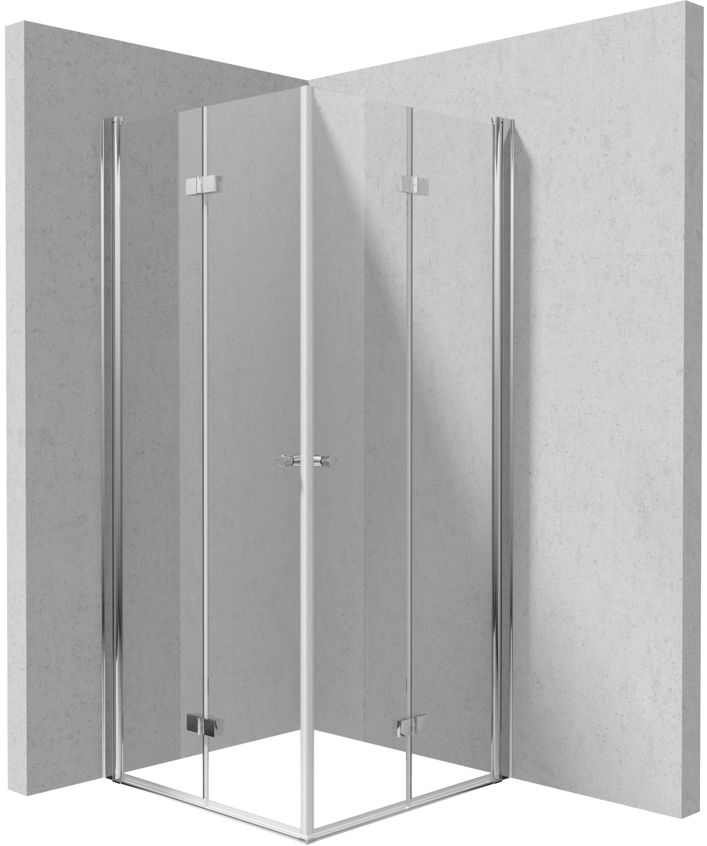 Deante KERRIA PLUS Eckdusche mit 2 Falttüren 80 x 80 x 200 cm Chrom