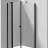 Deante KERRIA PLUS Eckdusche mit schmaler Drehtür 90 x 90 x 200 cm Schwarz