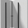 Deante KERRIA PLUS Eckdusche mit 2 breiten Drehtüren 80 x 80 x 200 cm Schwarz