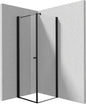 Deante KERRIA PLUS Eckdusche mit breiter Drehtür 90 x 90 x 200 cm Schwarz