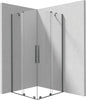 Deante PRIZMA Eckdusche mit 2 Schiebetüren 90 x 90 x 195 cm Titanium