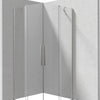 Deante PRIZMA Eckdusche mit 2 Schiebetüren 90 x 90 x 195 cm Stahl gebürstet