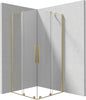 Deante PRIZMA Eckdusche mit 2 Schiebetüren 90 x 90 x 195 cm Gold gebürstet