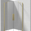 Deante PRIZMA Eckdusche mit 2 Schiebetüren 90 x 90 x 195 cm Gold