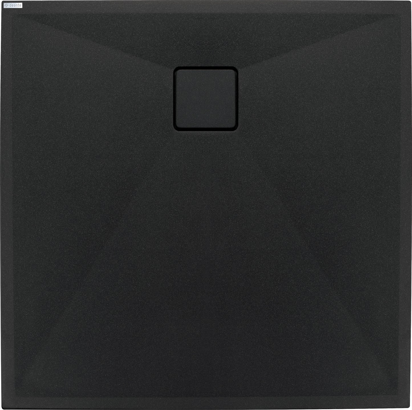 Deante CORREO Granit-Duschwanne quadratisch 80 x 80 cm Schwarz