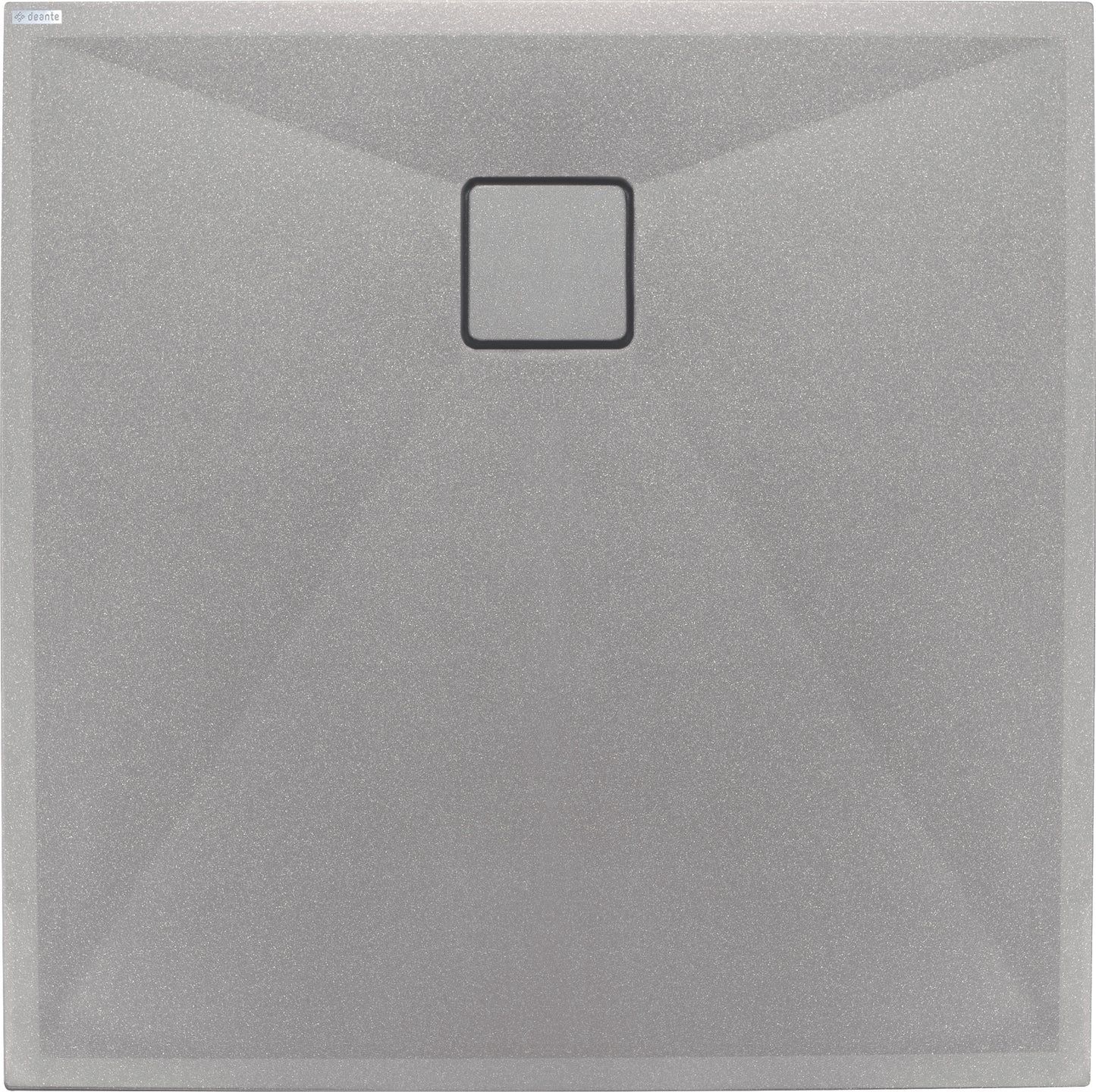 Deante CORREO Granit-Duschwanne quadratisch 90 x 90 cm Grau Metallic