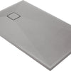Deante CORREO Granit-Duschwanne quadratisch 100 x 90 cm Grau Metallic
