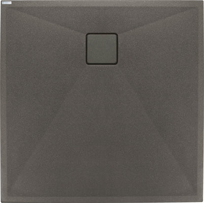 Deante CORREO Granit-Duschwanne quadratisch 80 x 80 cm Anthrazit Metallic