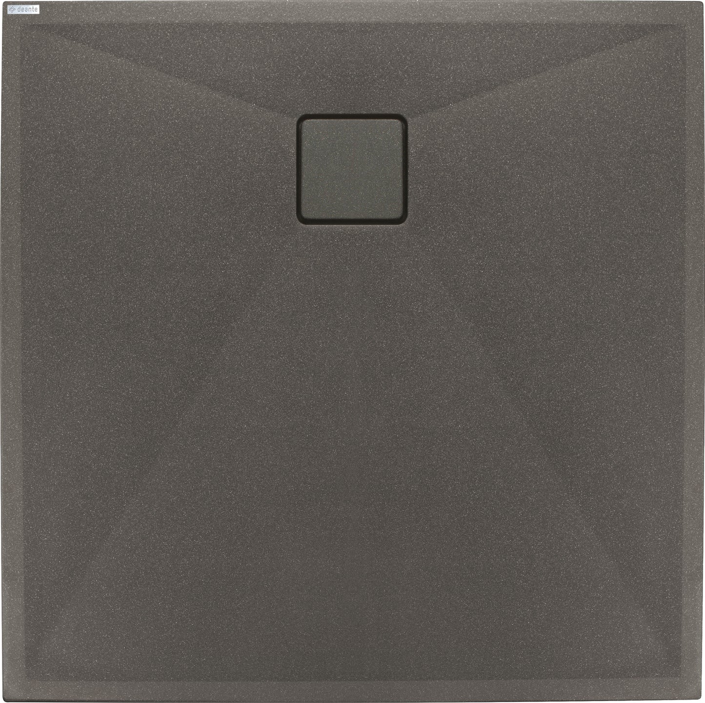 Deante CORREO Granit-Duschwanne quadratisch 90 x 90 cm Anthrazit Metallic