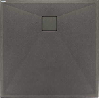 Deante CORREO Granit-Duschwanne quadratisch 90 x 90 cm Anthrazit Metallic