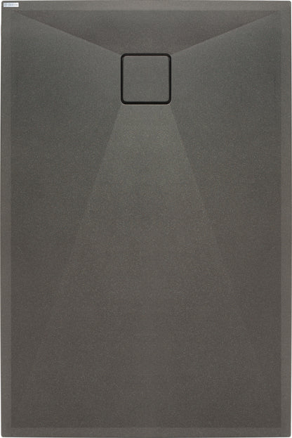 Deante CORREO Granit-Duschwanne quadratisch 100 x 70 cm Anthrazit Metallic