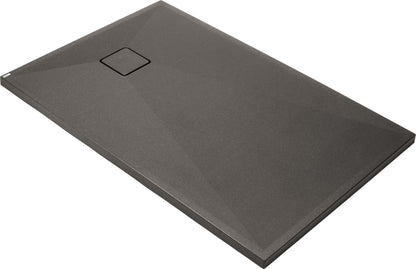 Deante CORREO Granit-Duschwanne quadratisch 100 x 80 cm Anthrazit Metallic