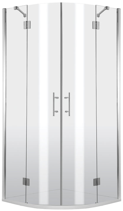 Deante ABELIA Runddusche mit 2 Drehtüren 80 x 80 x 200 cm Chrom