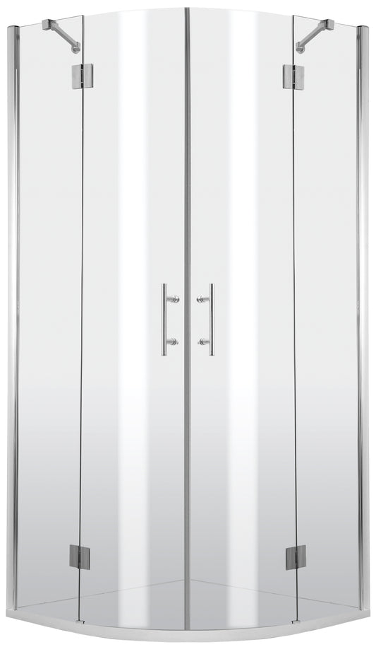 Deante ABELIA Runddusche mit 2 Drehtüren 80 x 80 x 200 cm Chrom