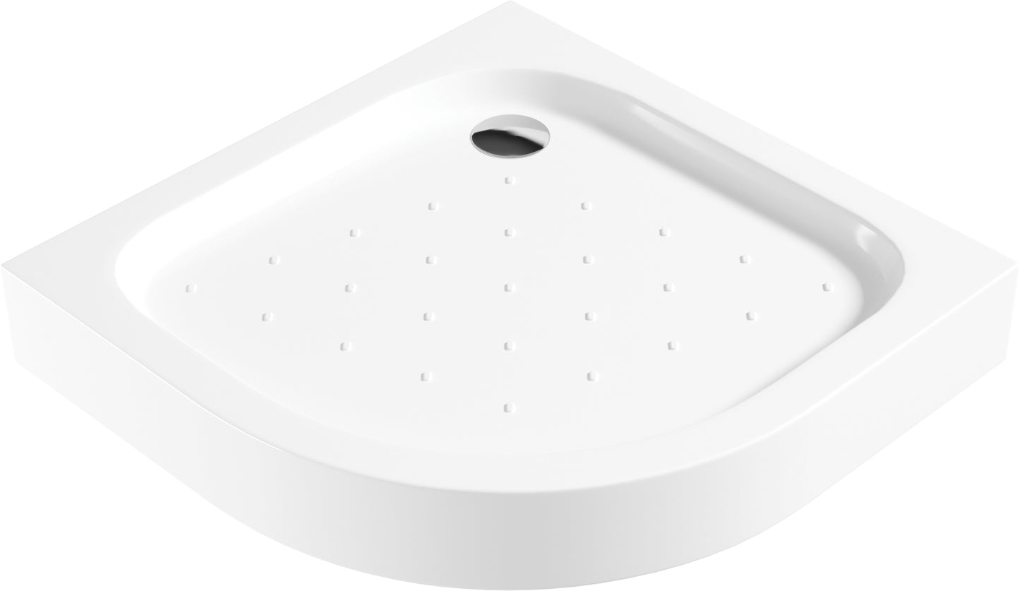 Deante FUNKIA Acryl-Duschwanne halbrund 80 cm Weiß