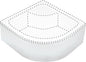Deante DEEP Abdeckung für Acryl-Duschwanne halbrund 80 cm Weiß
