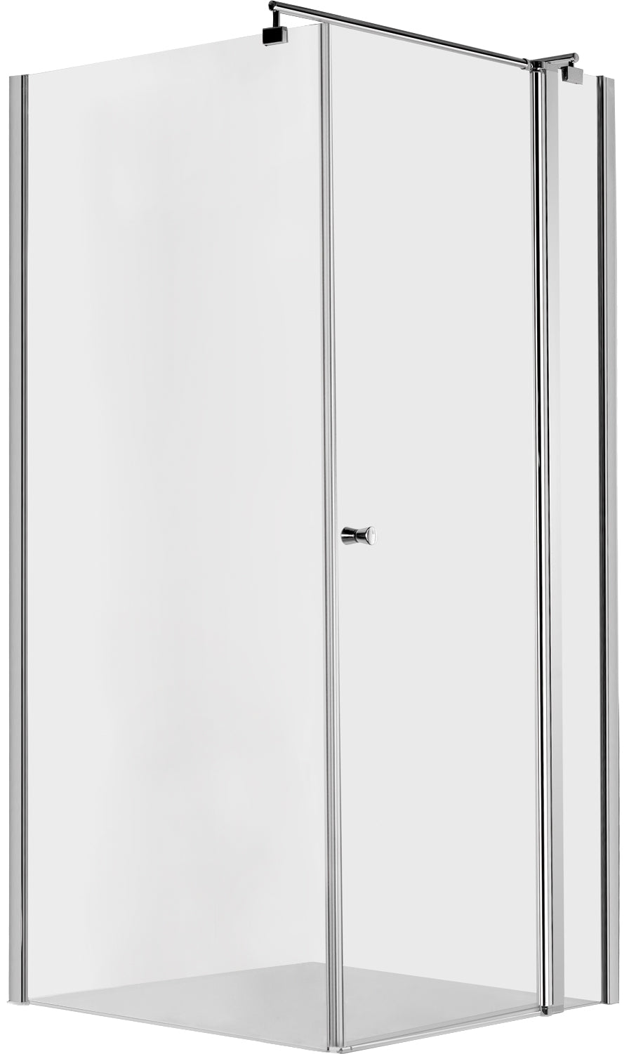 Deante CUBIC Eckdusche mit breiter Drehtür 90 x 90 x 195 cm Chrom