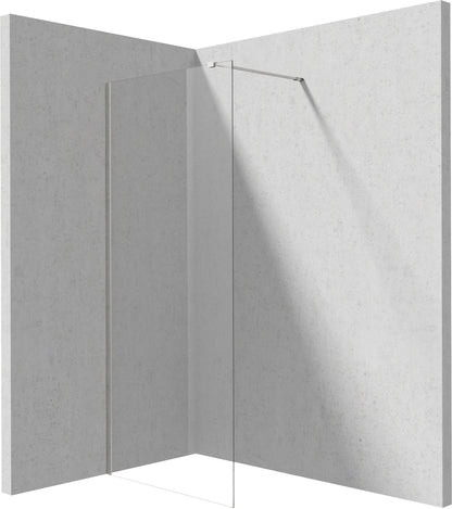 Deante PRIZMA Walk-In Duschwand Trennwand 120 x 195 cm Chrom