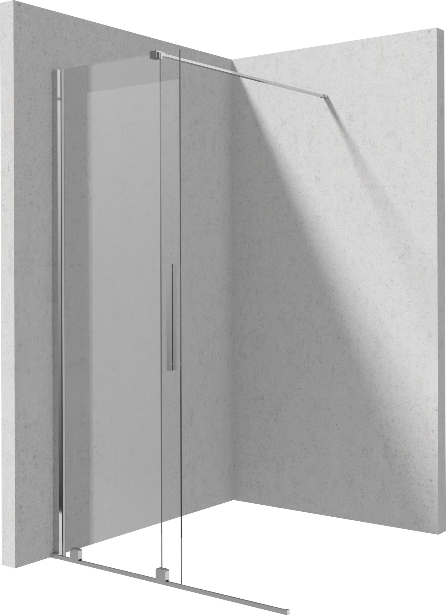 Deante PRIZMA Walk-In Duschwand Schiebewand 100 x 195 cm Chrom