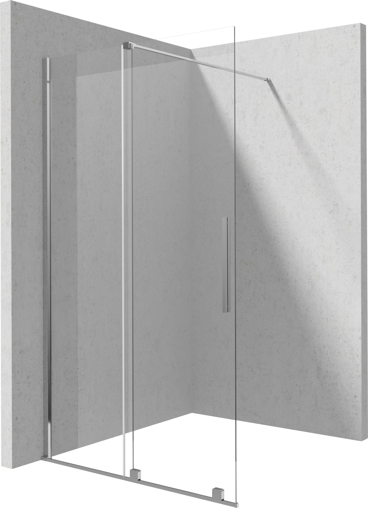 Deante PRIZMA Walk-In Duschwand Schiebewand 120 x 195 cm Chrom