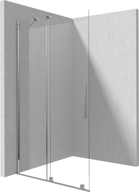 Deante PRIZMA Walk-In Duschwand Schiebewand 140 x 195 cm Chrom