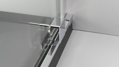 Deante PRIZMA Walk-In Duschwand Schiebewand 140 x 195 cm Chrom