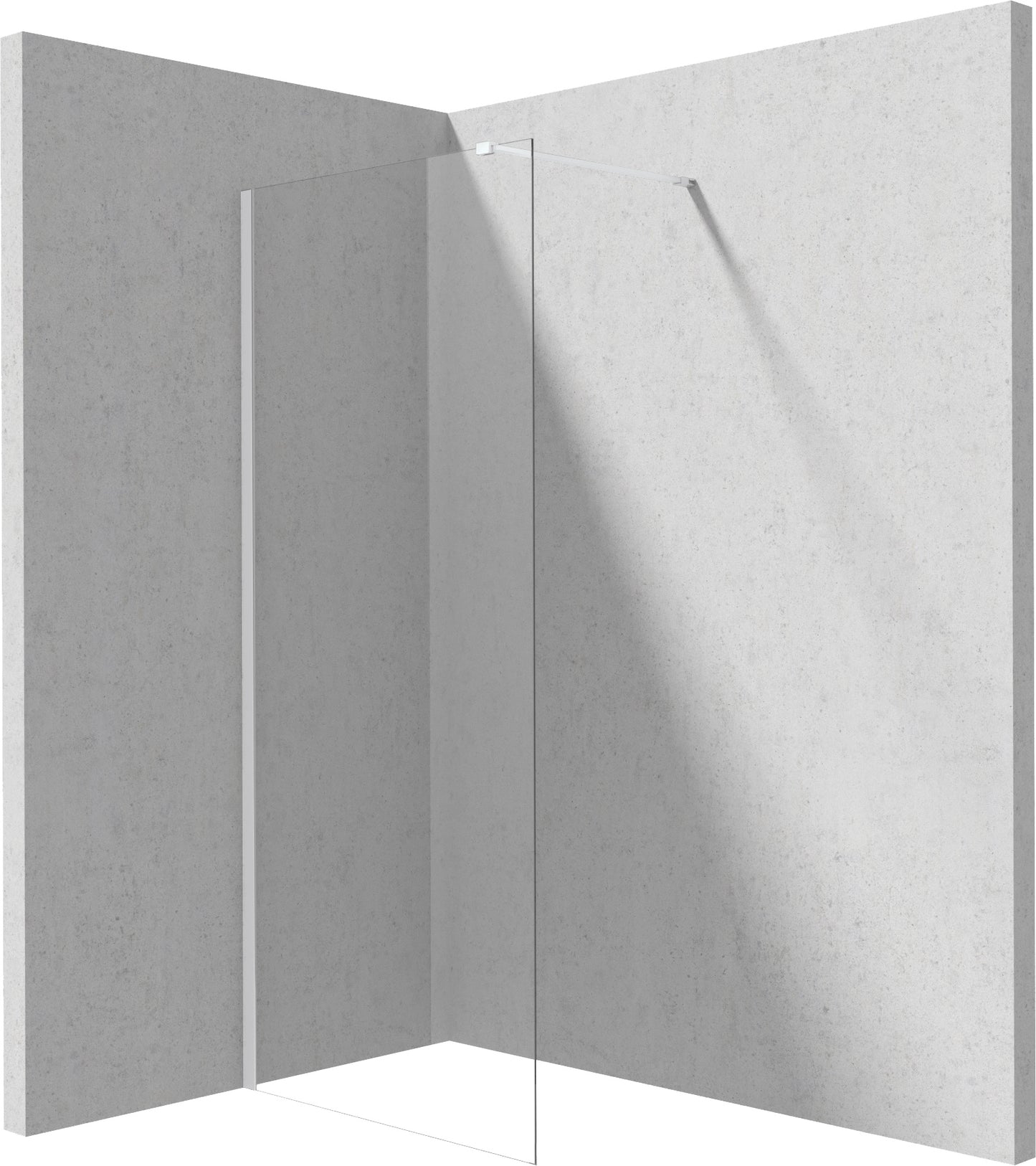 Deante PRIZMA Walk-In Duschwand Trennwand 120 x 195 cm Weiß
