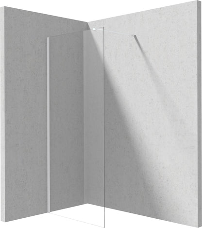 Deante PRIZMA Walk-In Duschwand Trennwand 80 x 195 cm Weiß