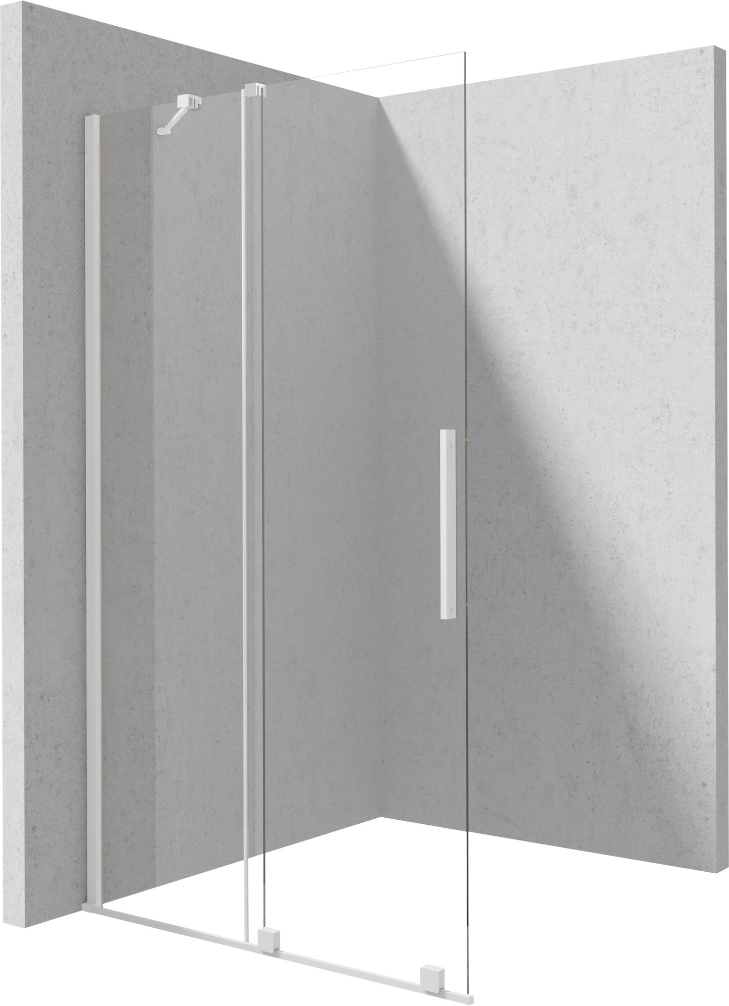 Deante PRIZMA Walk-In Duschwand Schiebewand 90 x 195 cm Weiß