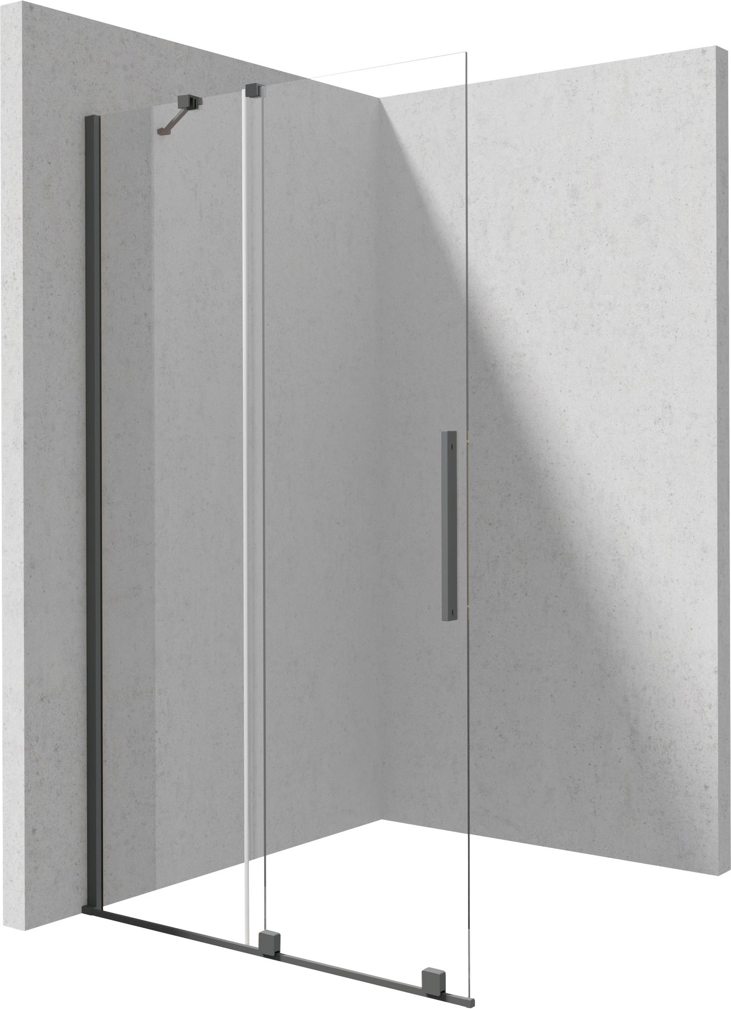 Deante PRIZMA Walk-In Duschwand Schiebewand 80 x 195 cm Titanium