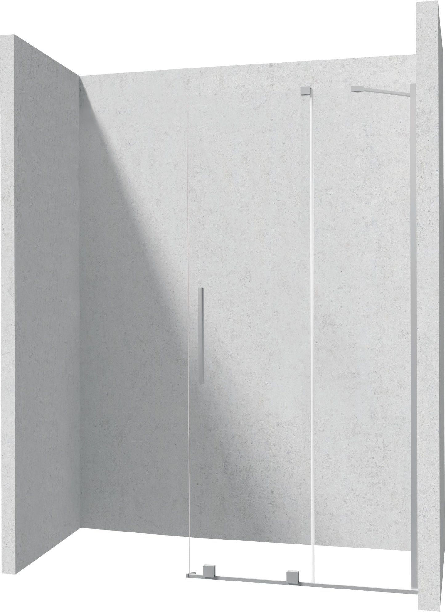 Deante PRIZMA Walk-In Duschwand Schiebewand 100 x 195 cm Stahl gebürstet