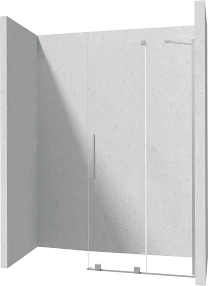 Deante PRIZMA Walk-In Duschwand Schiebewand 100 x 195 cm Stahl gebürstet