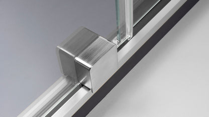 Deante PRIZMA Walk-In Duschwand Schiebewand 100 x 195 cm Stahl gebürstet