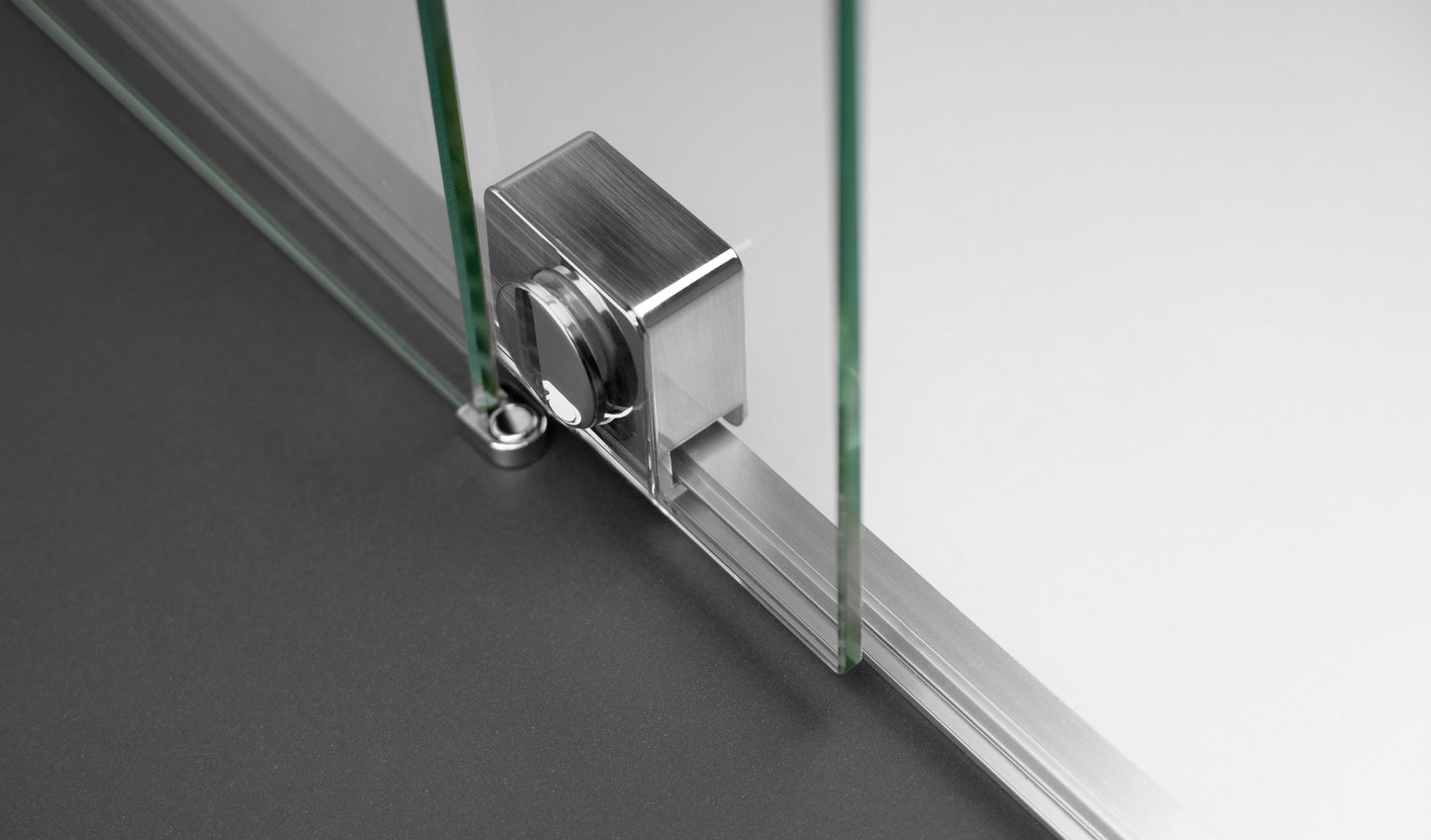 Deante PRIZMA Walk-In Duschwand Schiebewand 100 x 195 cm Stahl gebürstet