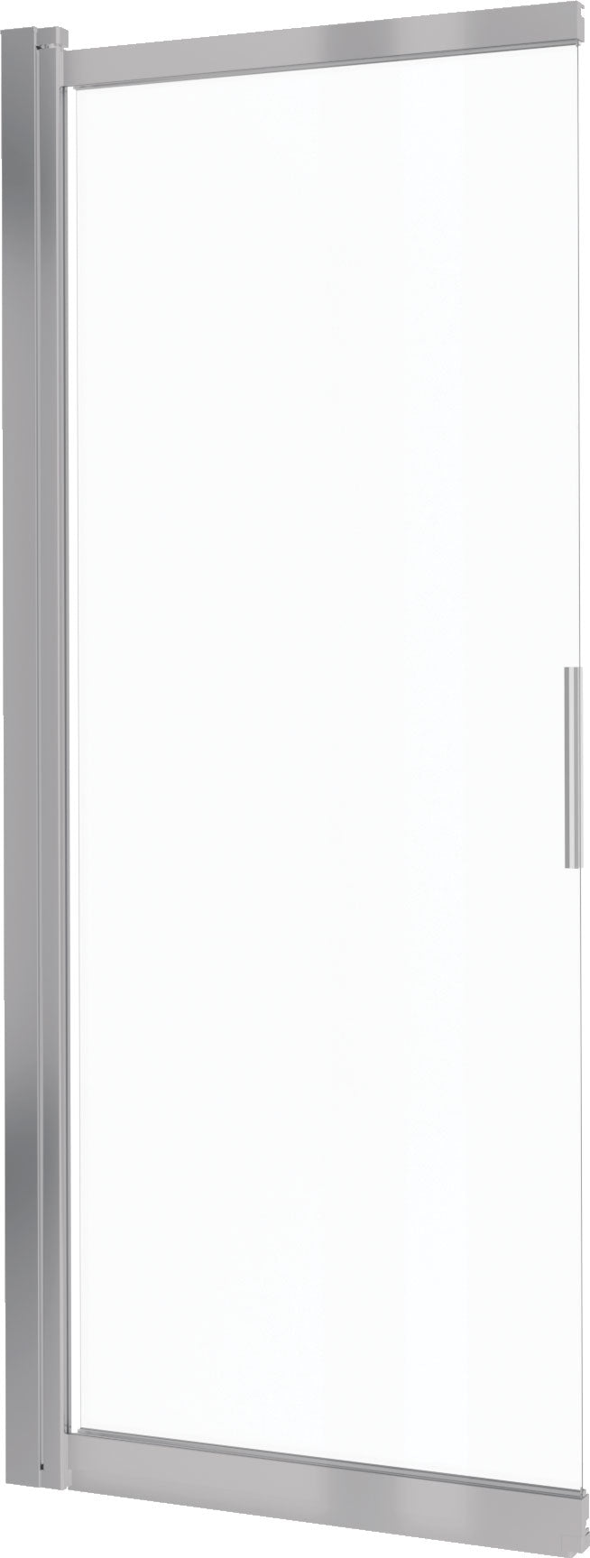 Deante PRIZMA Badewannenabtrennung 100 x 140 cm Stahl gebürstet