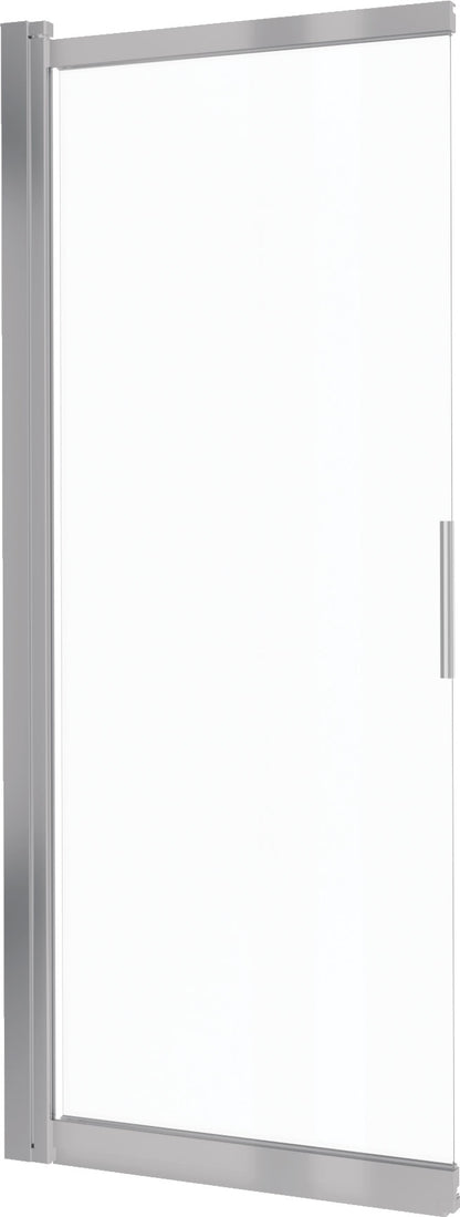 Deante PRIZMA Badewannenabtrennung 100 x 140 cm Stahl gebürstet