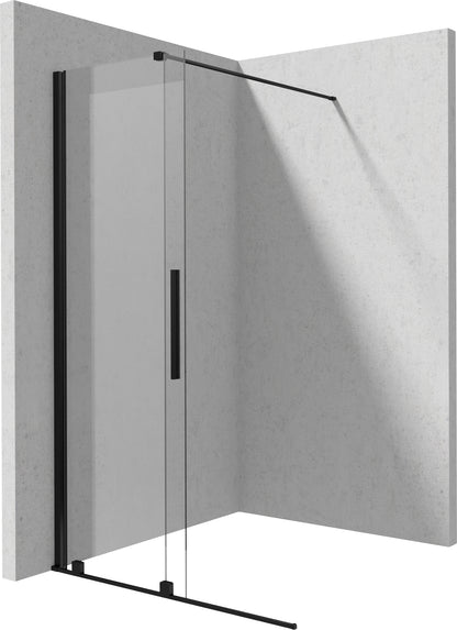 Deante PRIZMA Walk-In Duschwand Schiebewand 100 x 195 cm Schwarz