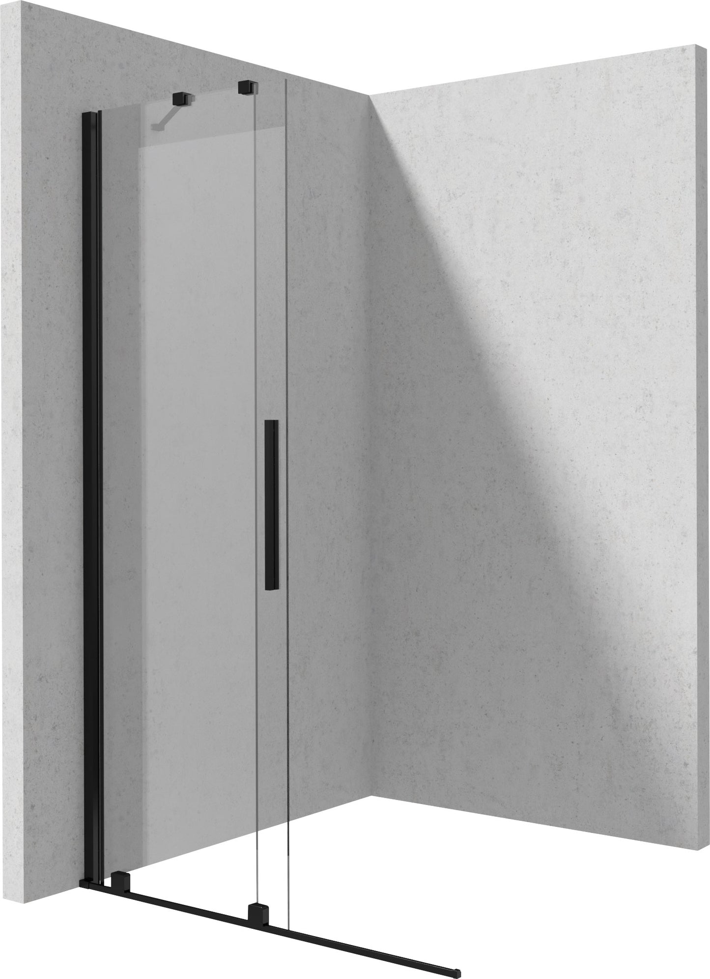 Deante PRIZMA Walk-In Duschwand Schiebewand 120 x 195 cm Schwarz