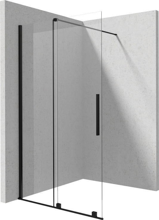 Deante PRIZMA Walk-In Duschwand Schiebewand 90 x 195 cm Schwarz