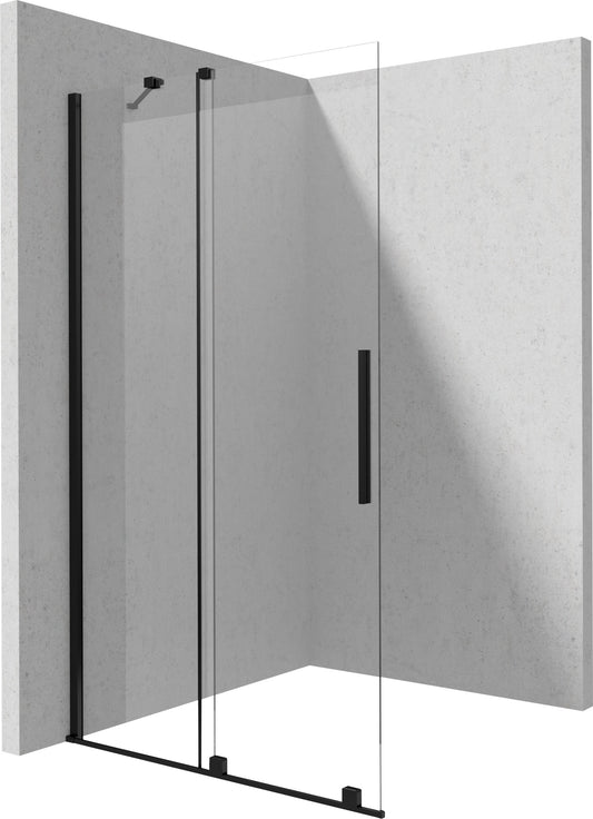 Deante PRIZMA Walk-In Duschwand Schiebewand 140 x 195 cm Schwarz