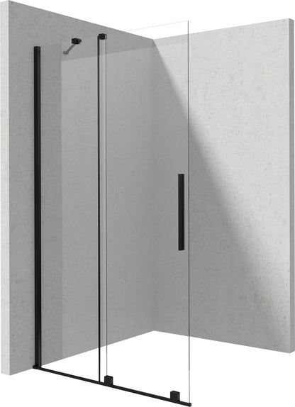 Deante PRIZMA Walk-In Duschwand Schiebewand 100 x 195 cm Schwarz
