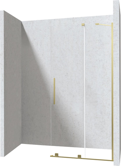 Deante PRIZMA Walk-In Duschwand Schiebewand 100 x 195 cm Gold gebürstet