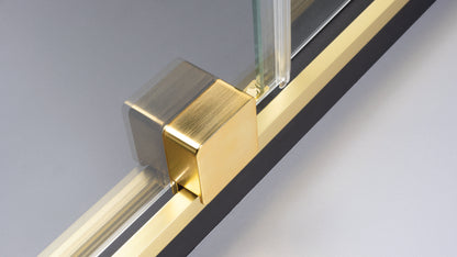 Deante PRIZMA Walk-In Duschwand Schiebewand 120 x 195 cm Gold gebürstet