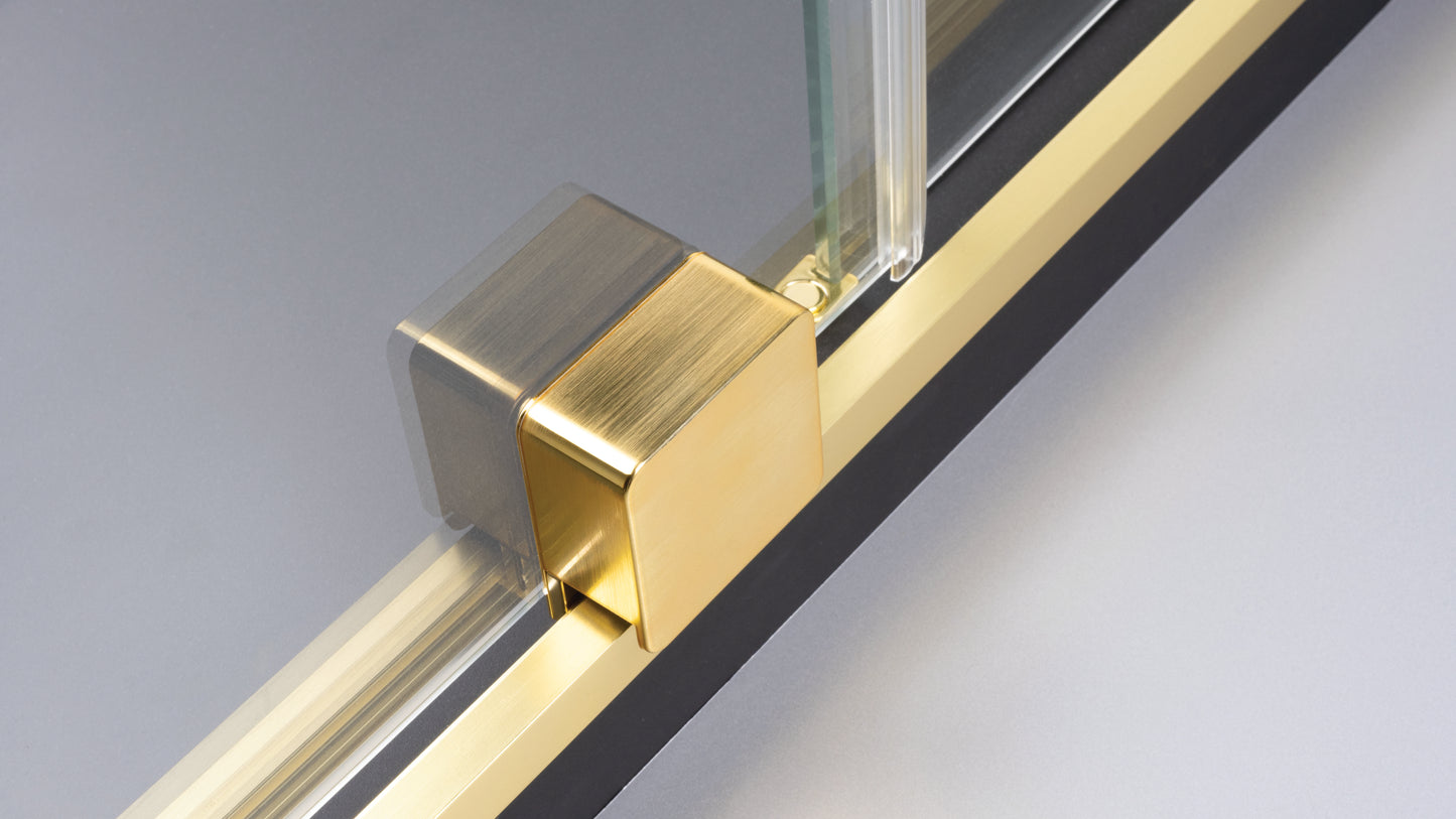 Deante PRIZMA Walk-In Duschwand Schiebewand 100 x 195 cm Gold gebürstet