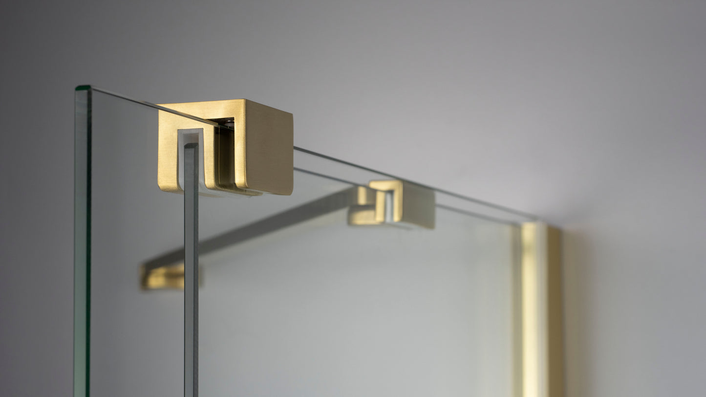 Deante PRIZMA Walk-In Duschwand Schiebewand 90 x 195 cm Gold gebürstet