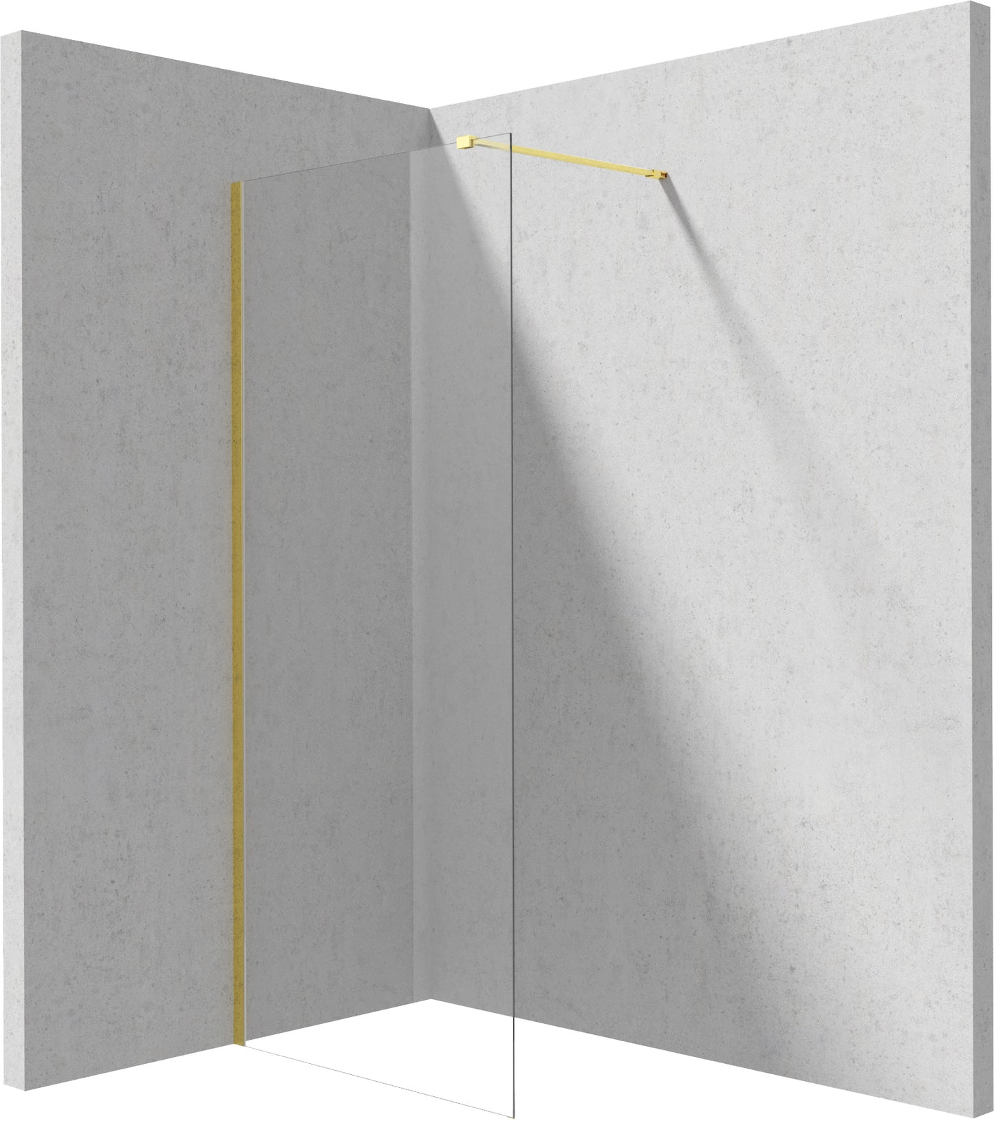 Deante PRIZMA Walk-In Duschwand Trennwand 110 x 195 cm Gold