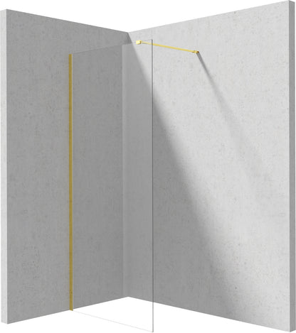 Deante PRIZMA Walk-In Duschwand Trennwand 90 x 195 cm Gold