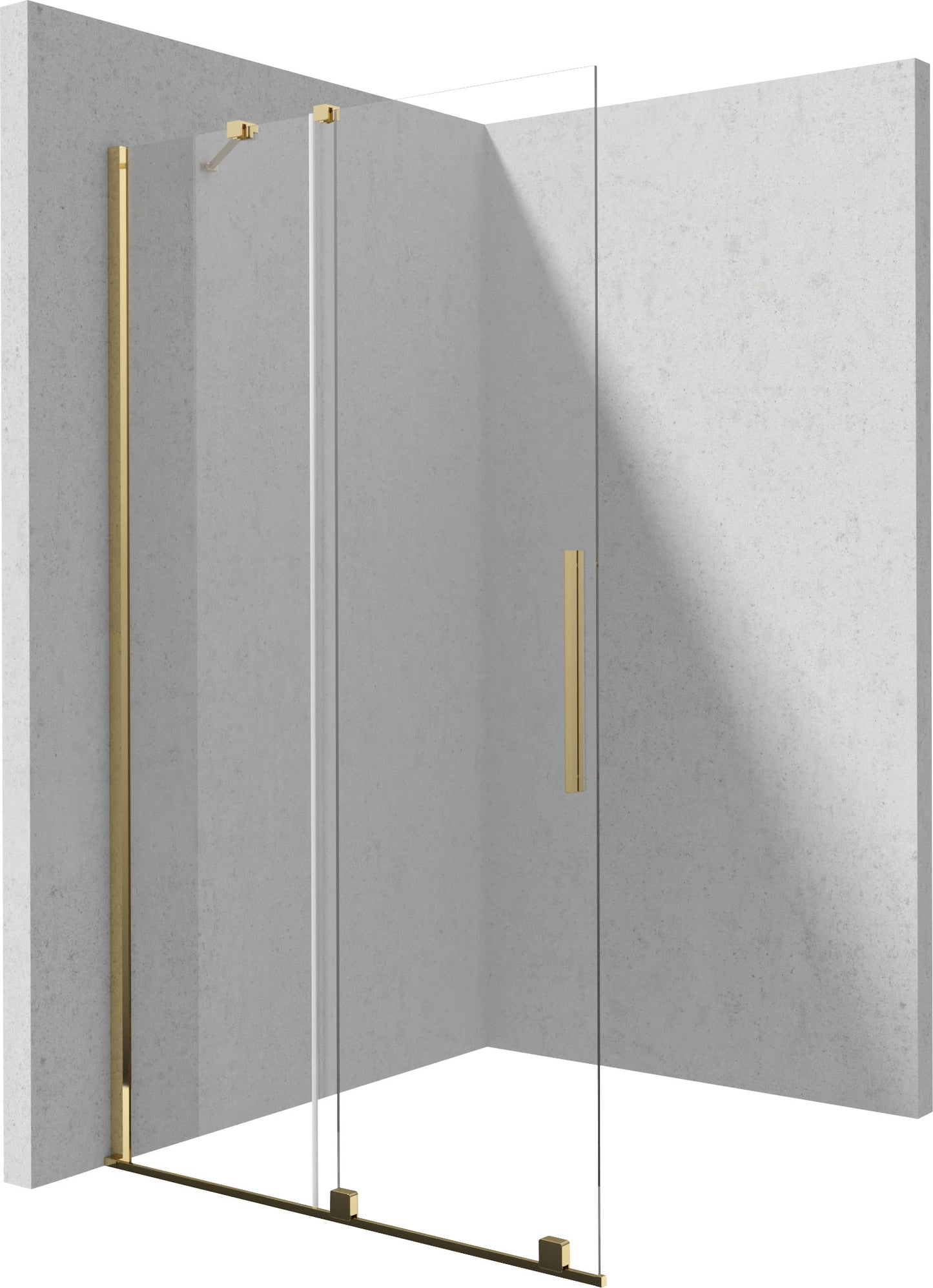 Deante PRIZMA Walk-In Duschwand Schiebewand 90 x 195 cm Gold